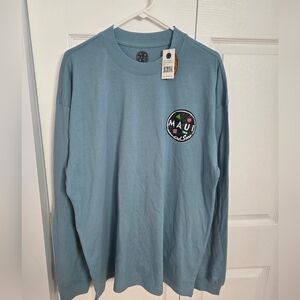 Maui and Sons Sky Blue Logo Tee XL. New with tags